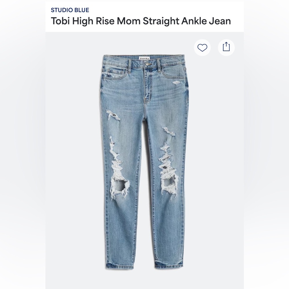 Blue Straight Leg Jeans with Classic Denim Style